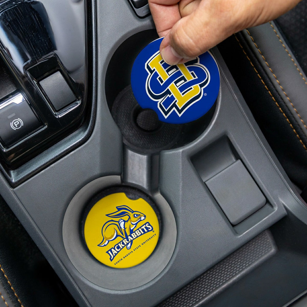 South Dakota State University Car Coaster Set, 2pc - Collegiate Home