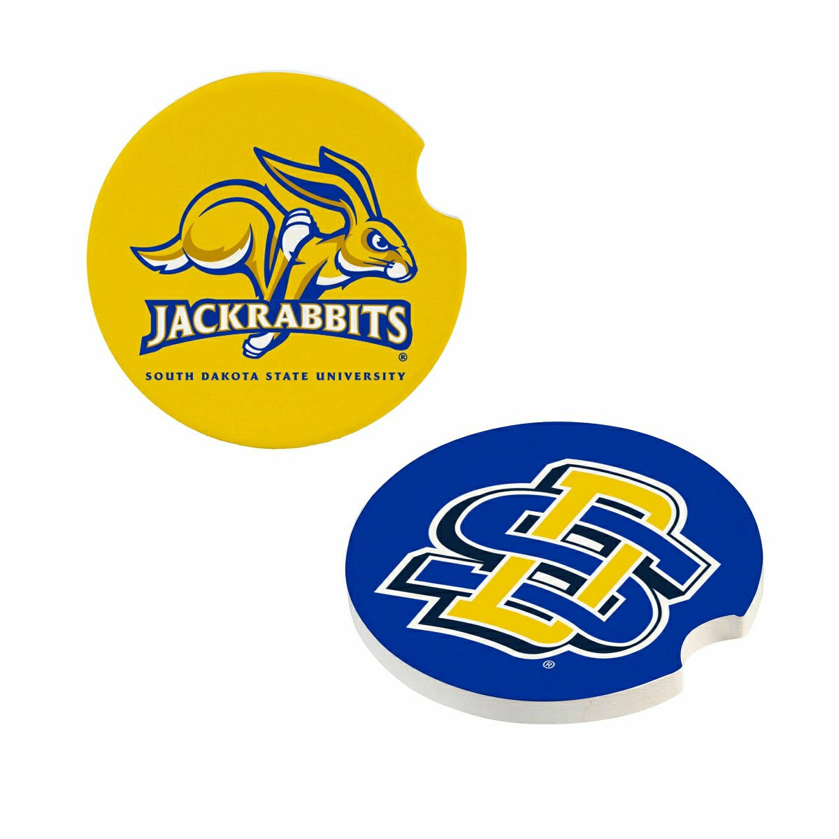 South Dakota State University Car Coaster Set, 2pc - Collegiate Home