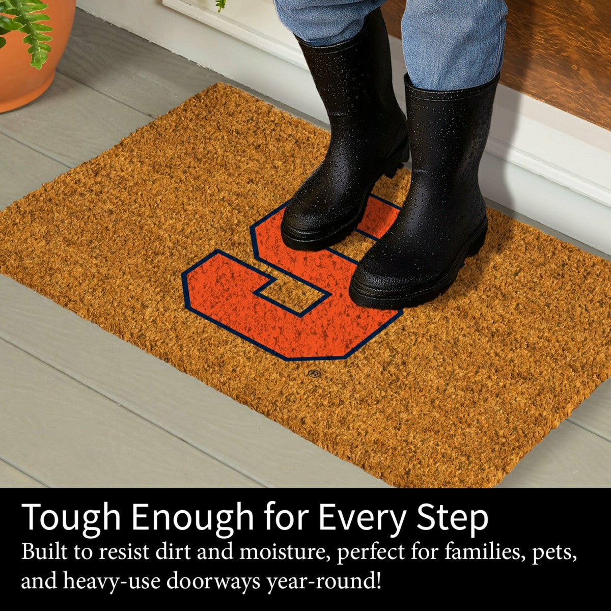 Coir Mat, 16"x28", Syracuse University - Collegiate