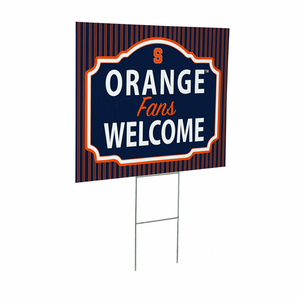 Syracuse University Coroplast Yard Sign, "Fans Welcome" - Collegiate Home