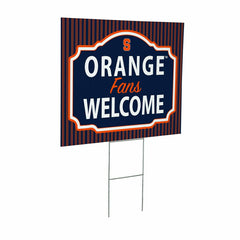 Syracuse University Coroplast Yard Sign, "Fans Welcome" - Collegiate Home