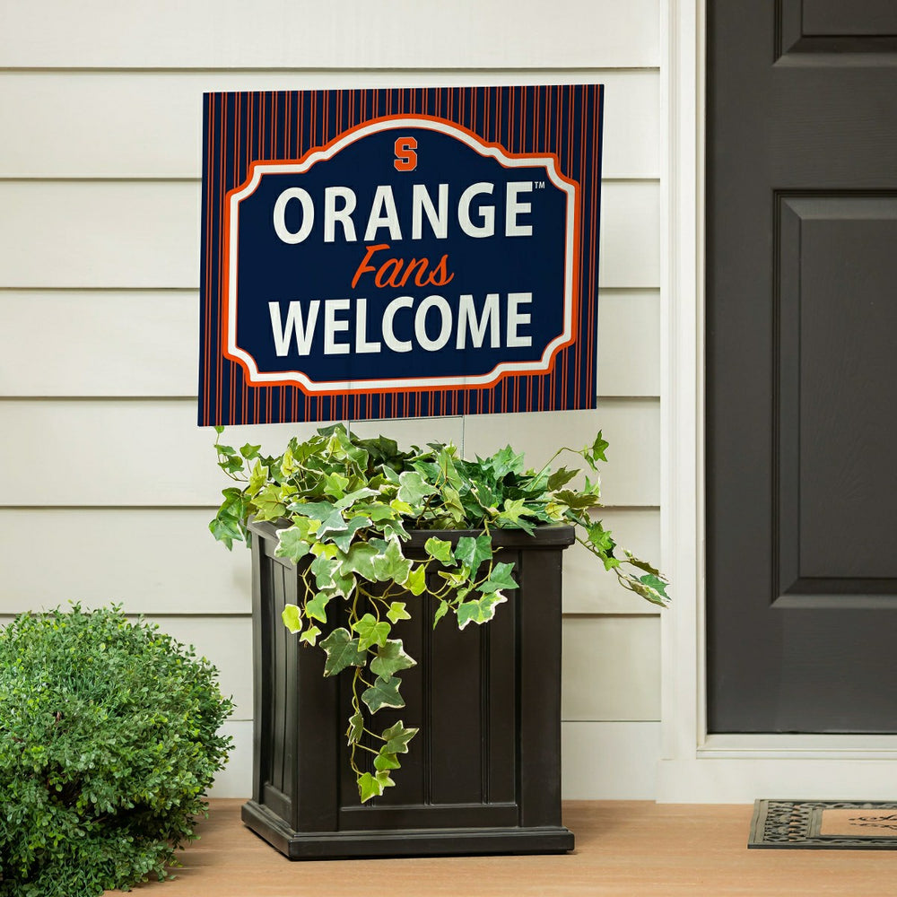 Syracuse University Coroplast Yard Sign, "Fans Welcome" - Collegiate Home