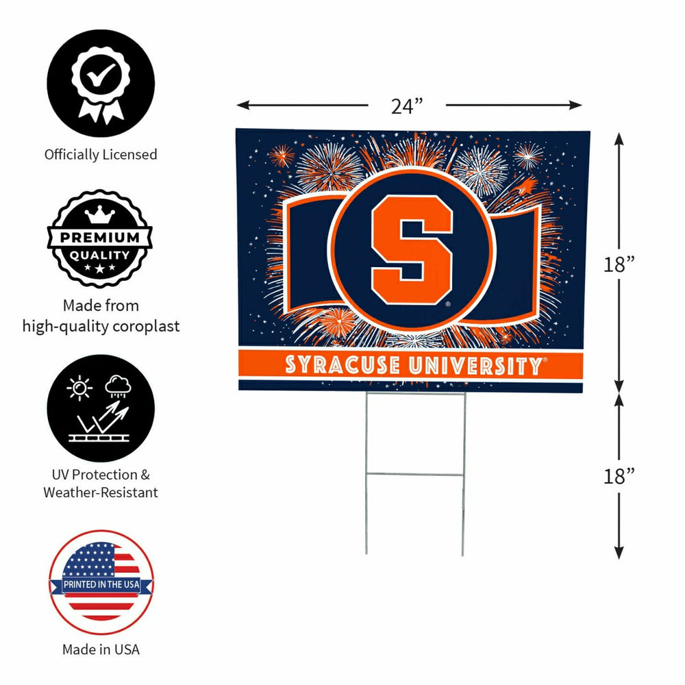 Syracuse University Yard Sign, Patriotic - Collegiate Home