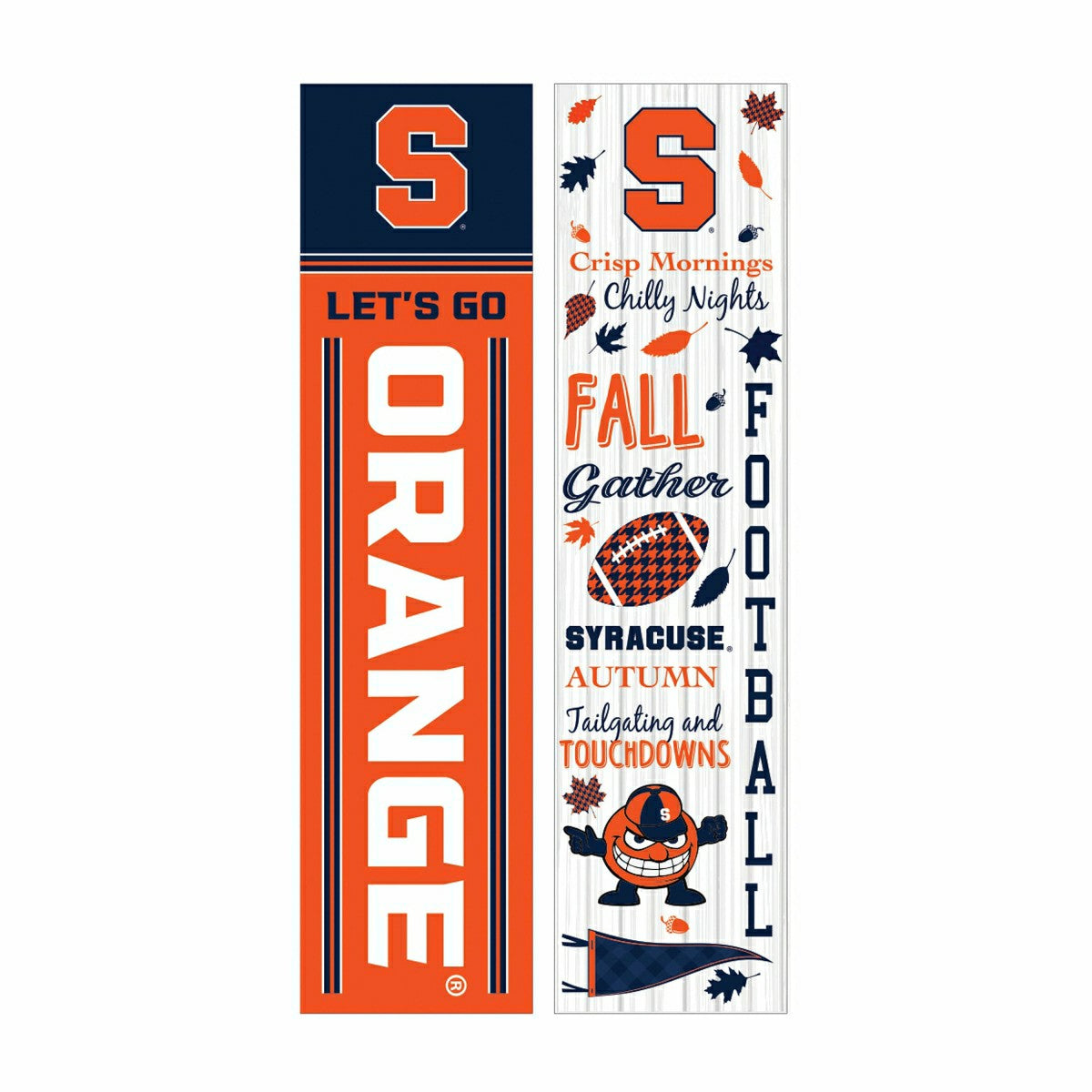 Syracuse University 46" Double Sided Leaner, Fall Seasonal - Collegiate Home