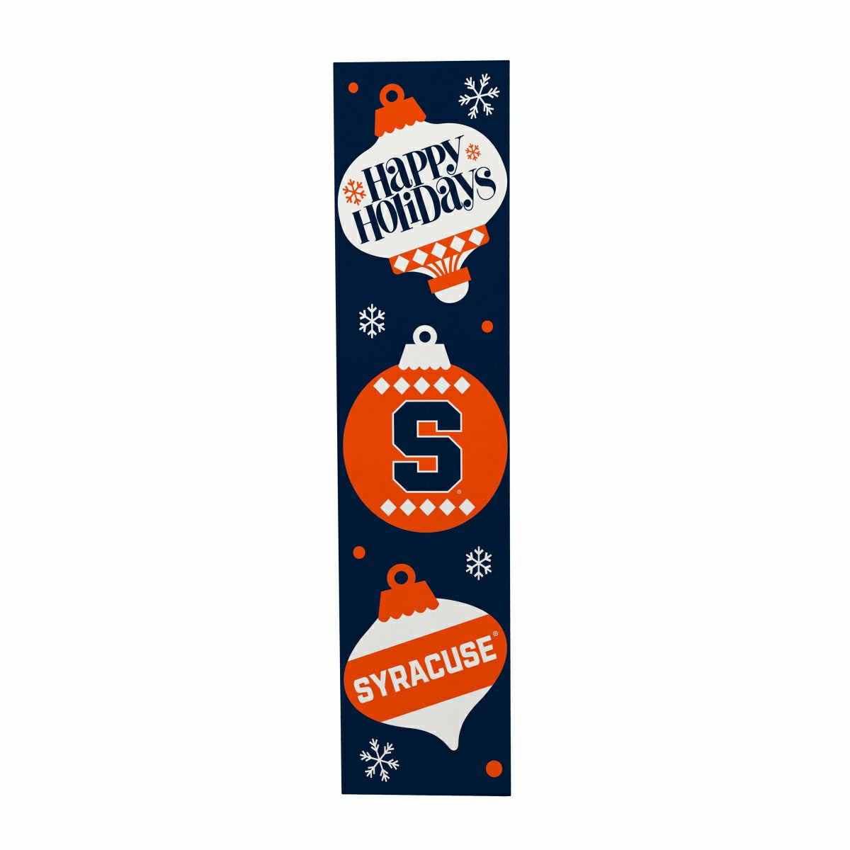 Syracuse University 47" Double Sided Leaner, Christmas - Collegiate Home