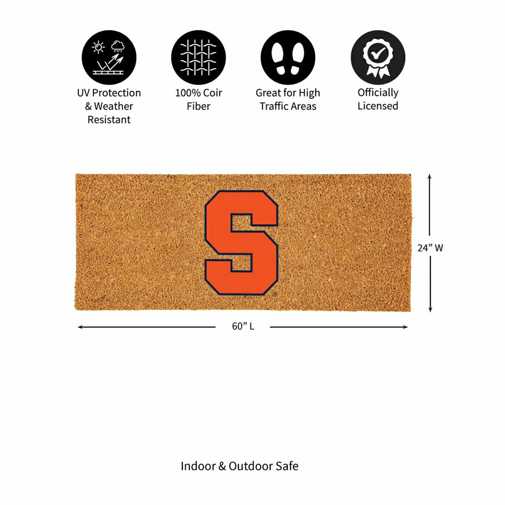 Syracuse University Extra Large Full Color Coir Mat, 60"x24" - Collegiate