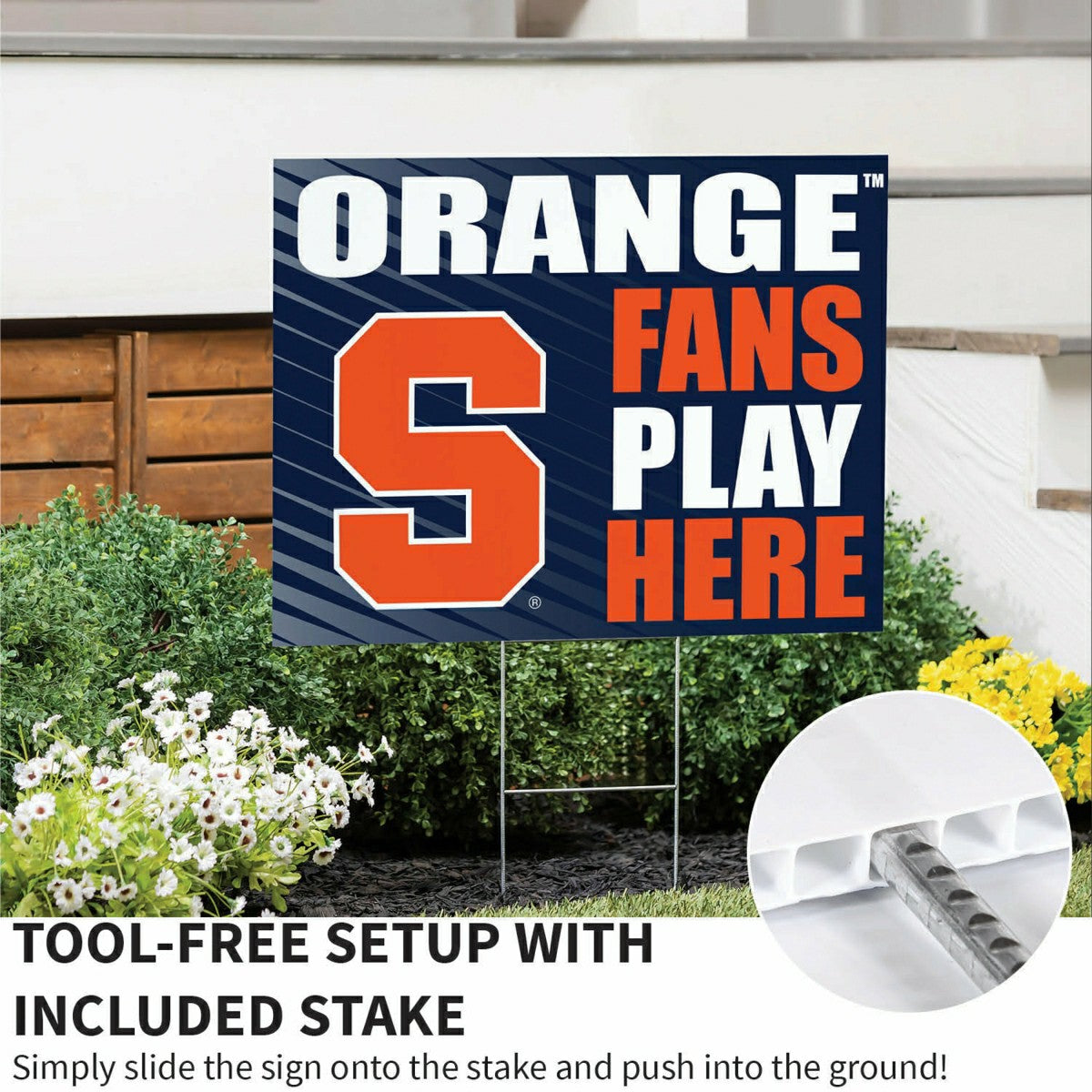 Syracuse University Coroplast Yard Sign "Fans Play Here" - Collegiate Home