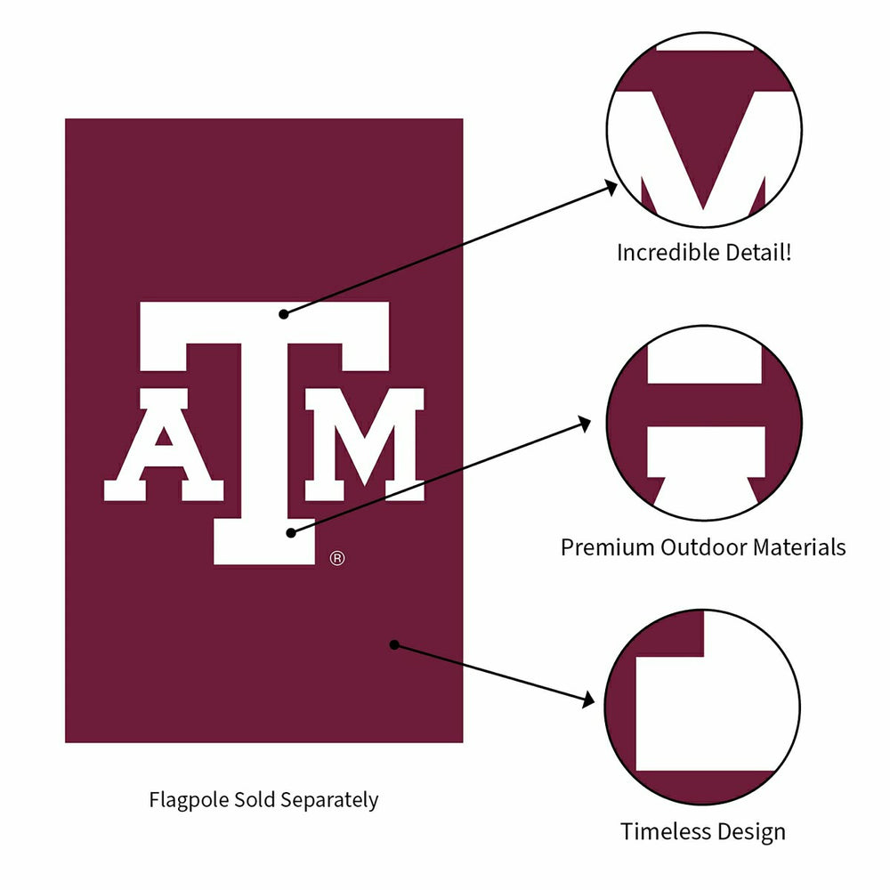 Applique Flag, Reg, Texas A&M - Collegiate Home