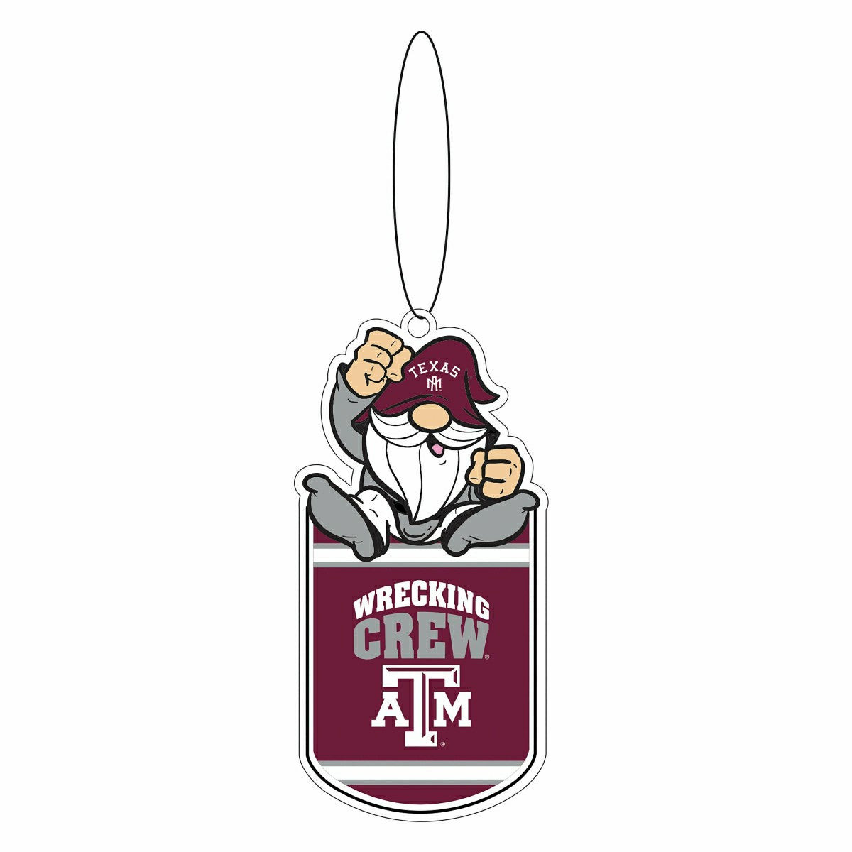 Texas A&M Gift Tag Ornament, Gnome Fan - Collegiate Home