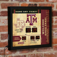 Scoreboard Wall Clock, Texas A&M - Collegiate Home
