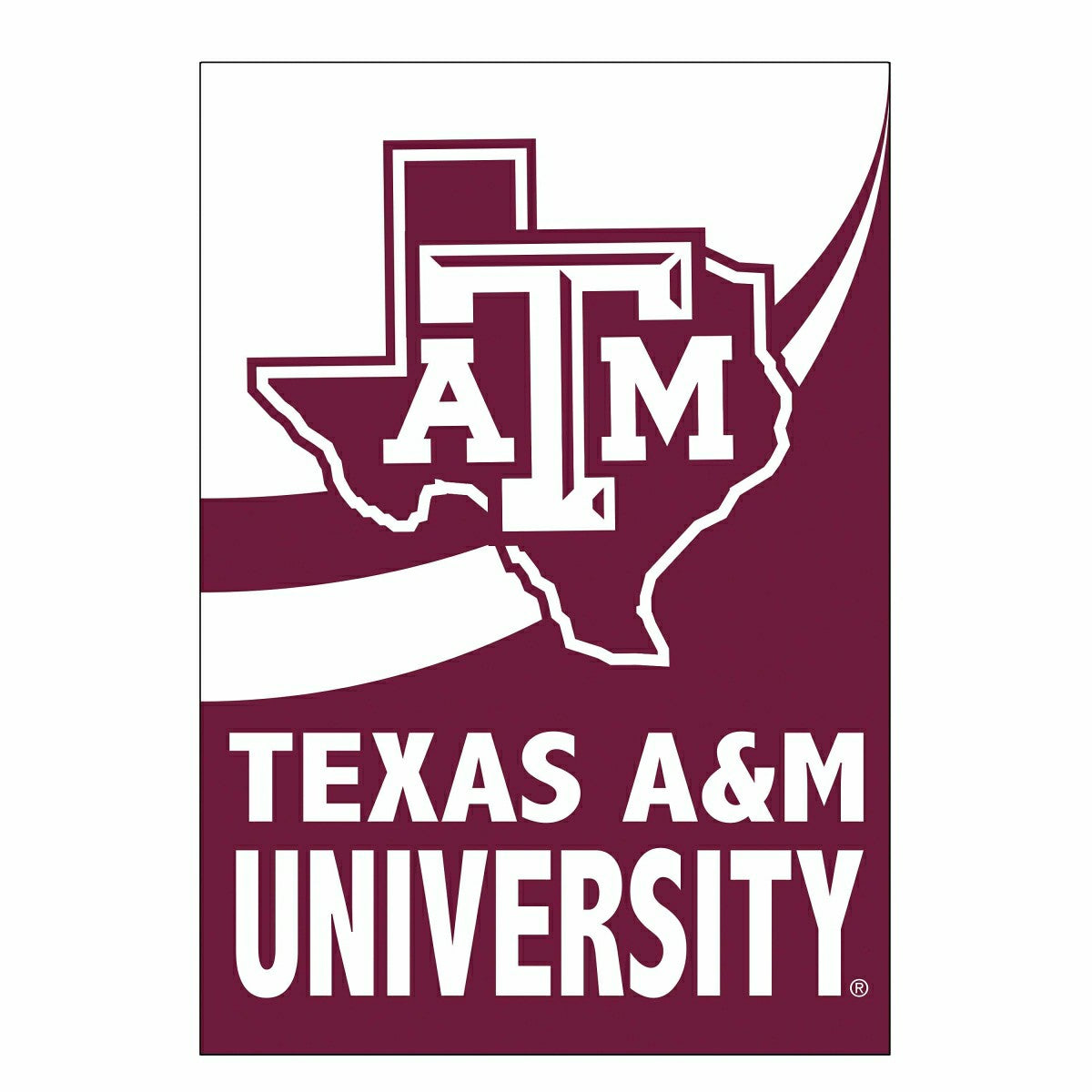 Texas A&M Burlap Flag House Size - Collegiate Home