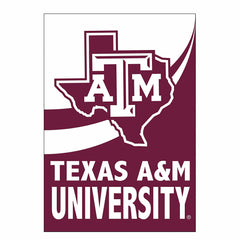 Texas A&M Burlap Flag House Size - Collegiate Home