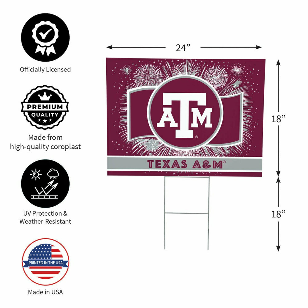 Texas A&M Yard Sign, Patriotic - Collegiate Home