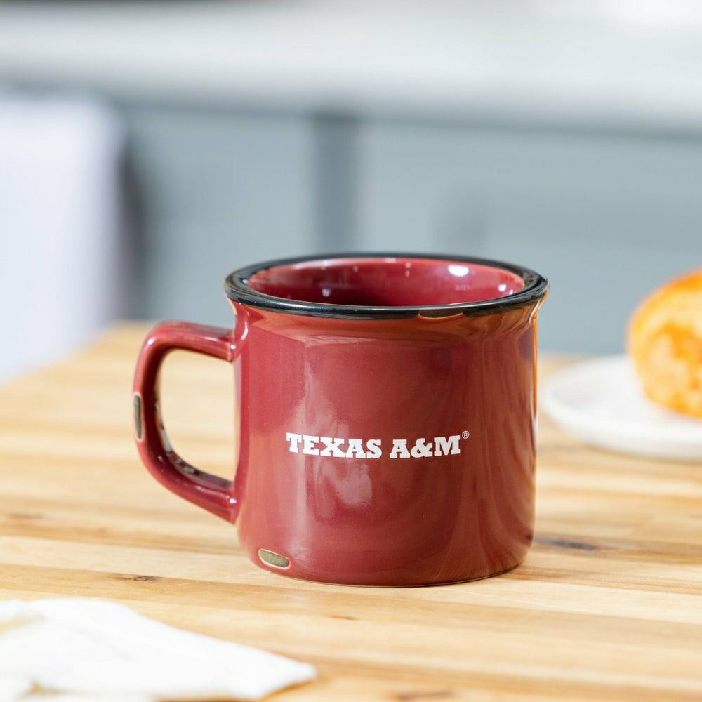 Texas A&M Ceramic Camp Cup with Enamel Finish, 14oz - Collegiate Home