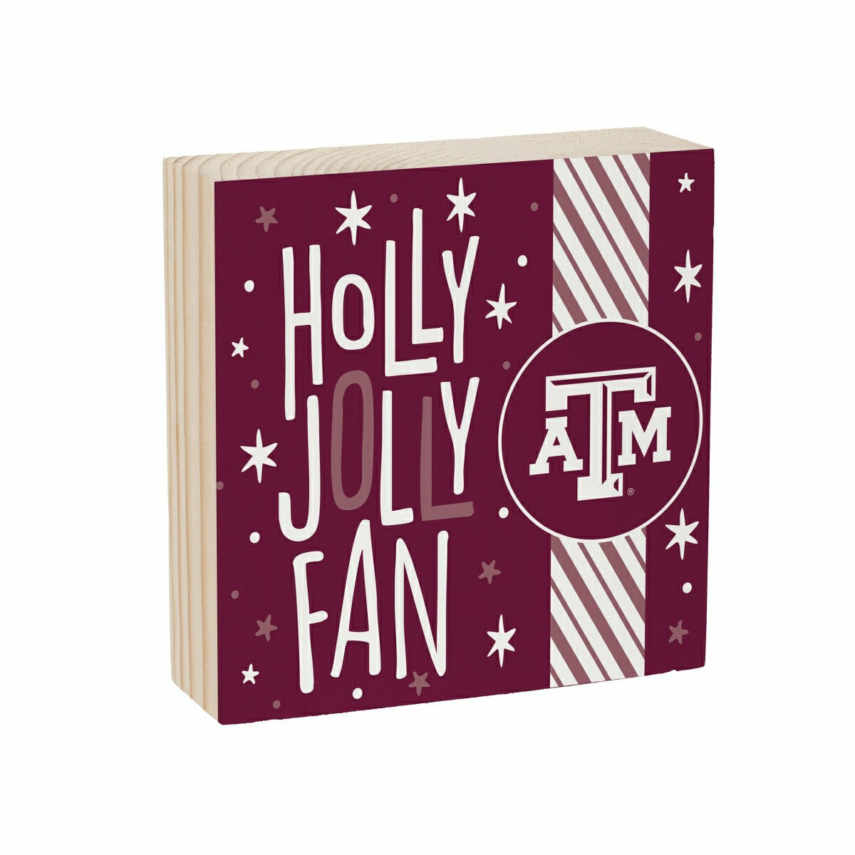Texas A&M Block, Holiday, 6x6 - Collegiate Home