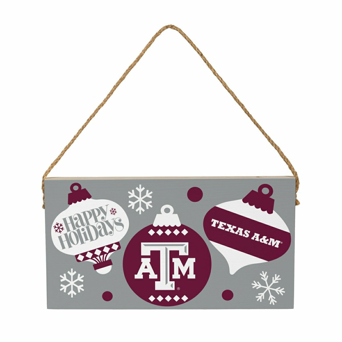 Texas A&M Holiday Wood Wall Sign, 6x11 - Collegiate Home