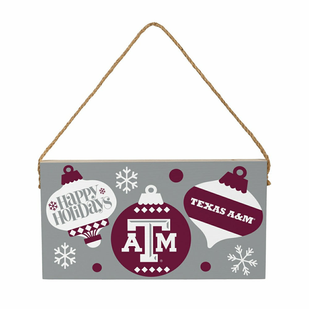 Texas A&M Holiday Wood Wall Sign, 6x11 - Collegiate Home