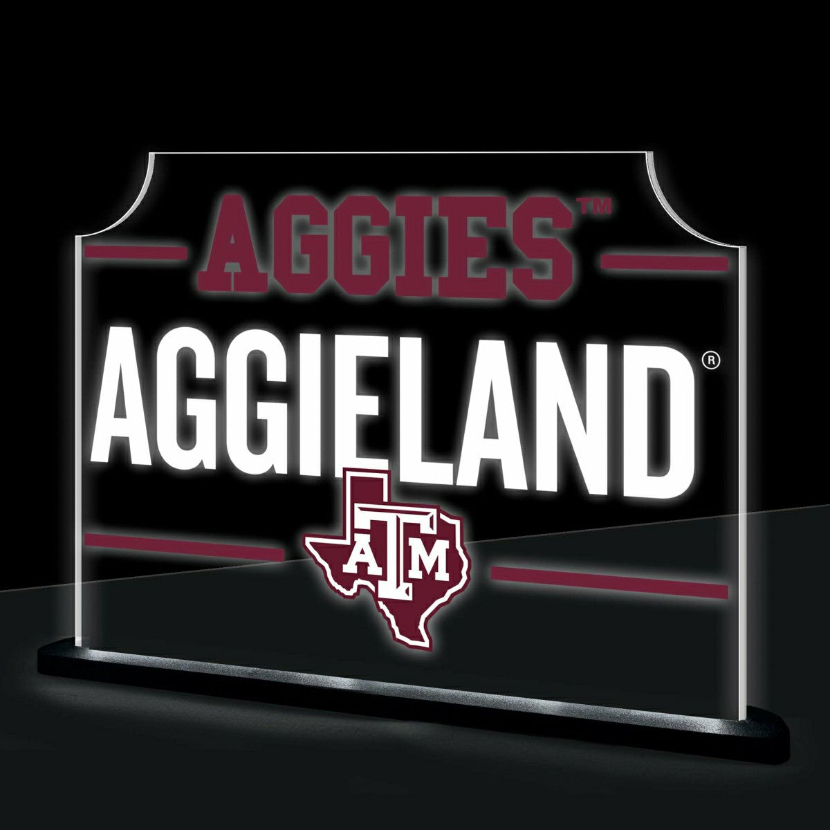 Texas A&M College Rectangle Desklite LED Decor - Collegiate Home