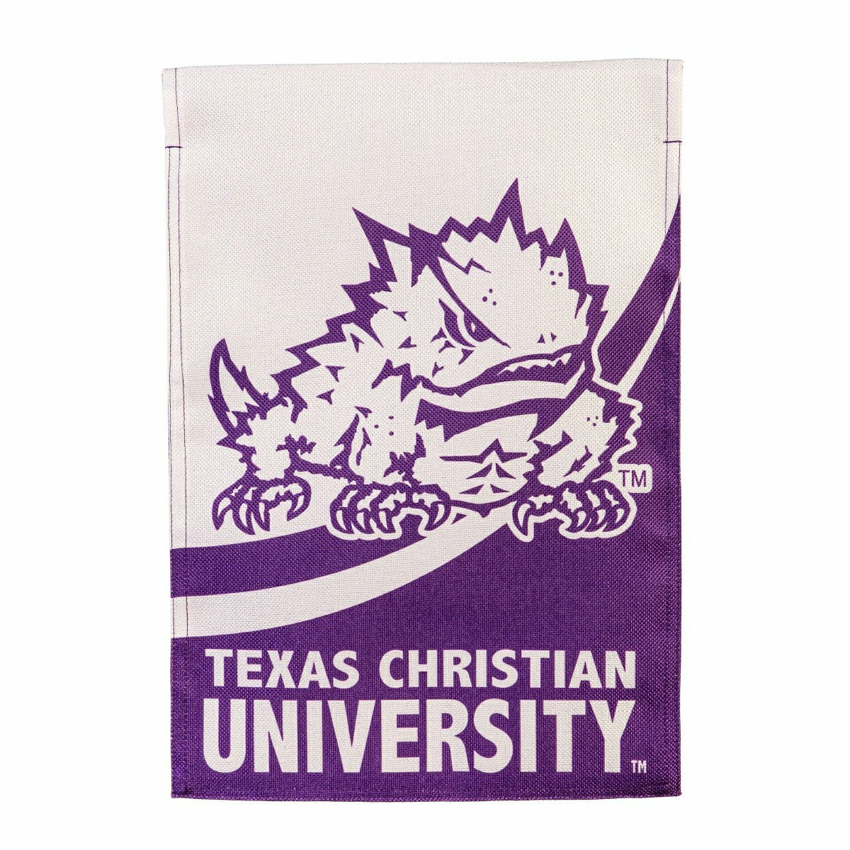 Texas Christian University Burlap Flag GDN Size - Collegiate Home