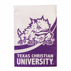Texas Christian University Burlap Flag GDN Size - Collegiate Home