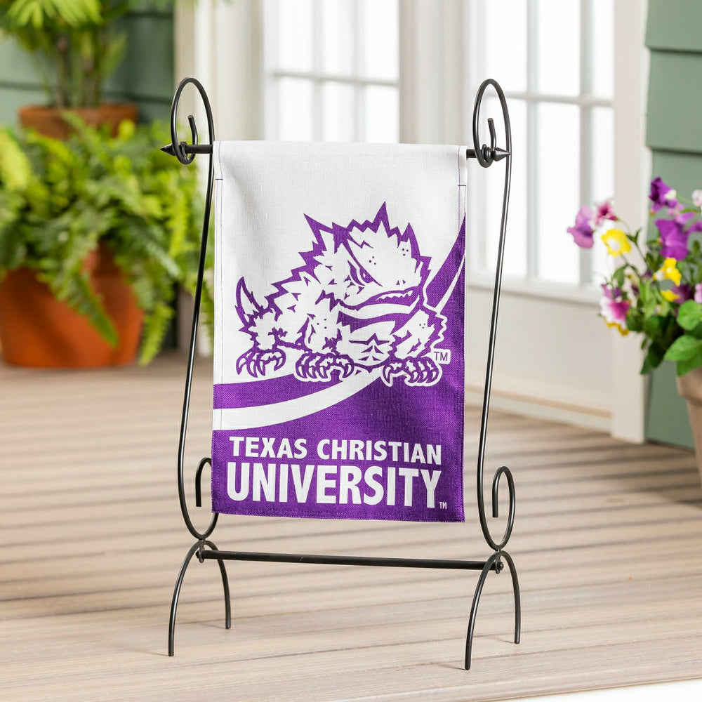 Texas Christian University Burlap Flag GDN Size - Collegiate Home