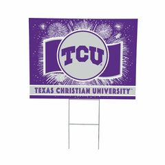 Texas Christian University Yard Sign, Patriotic - Collegiate Home