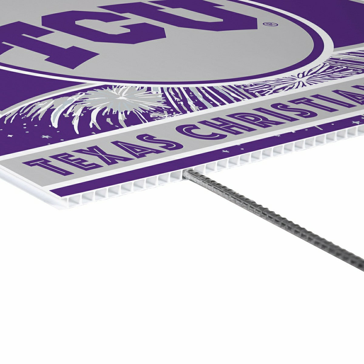 Texas Christian University Yard Sign, Patriotic - Collegiate Home