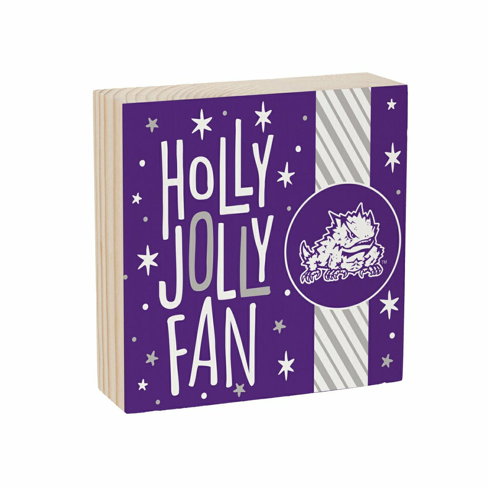 Texas Christian University Block, Holiday, 6x6 - Collegiate Home