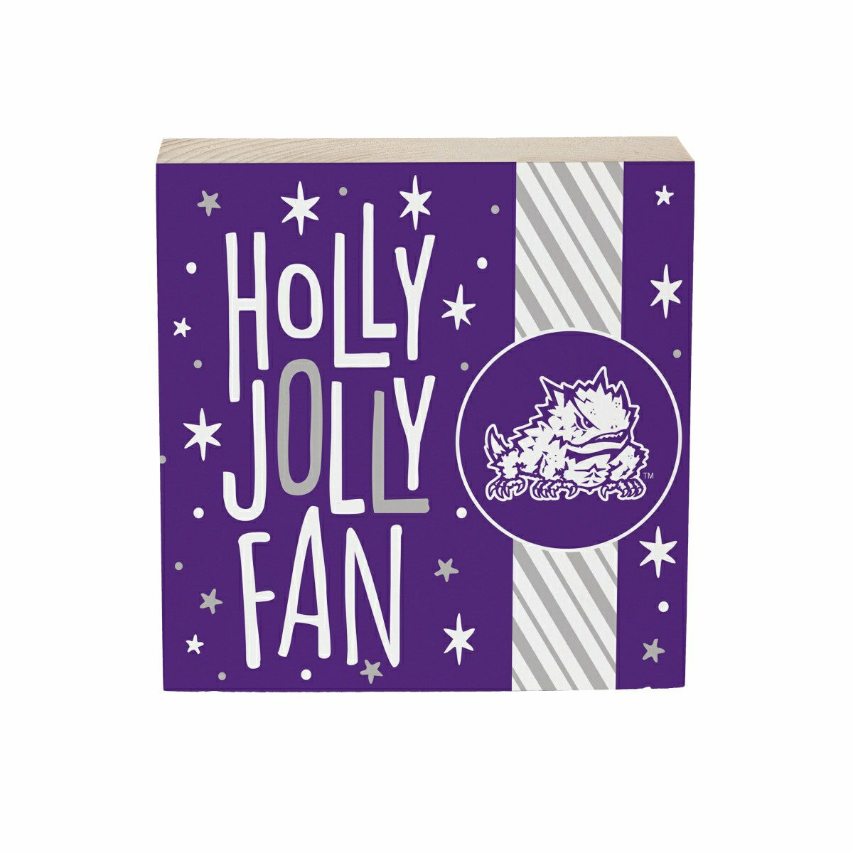 Texas Christian University Block, Holiday, 6x6 - Collegiate Home