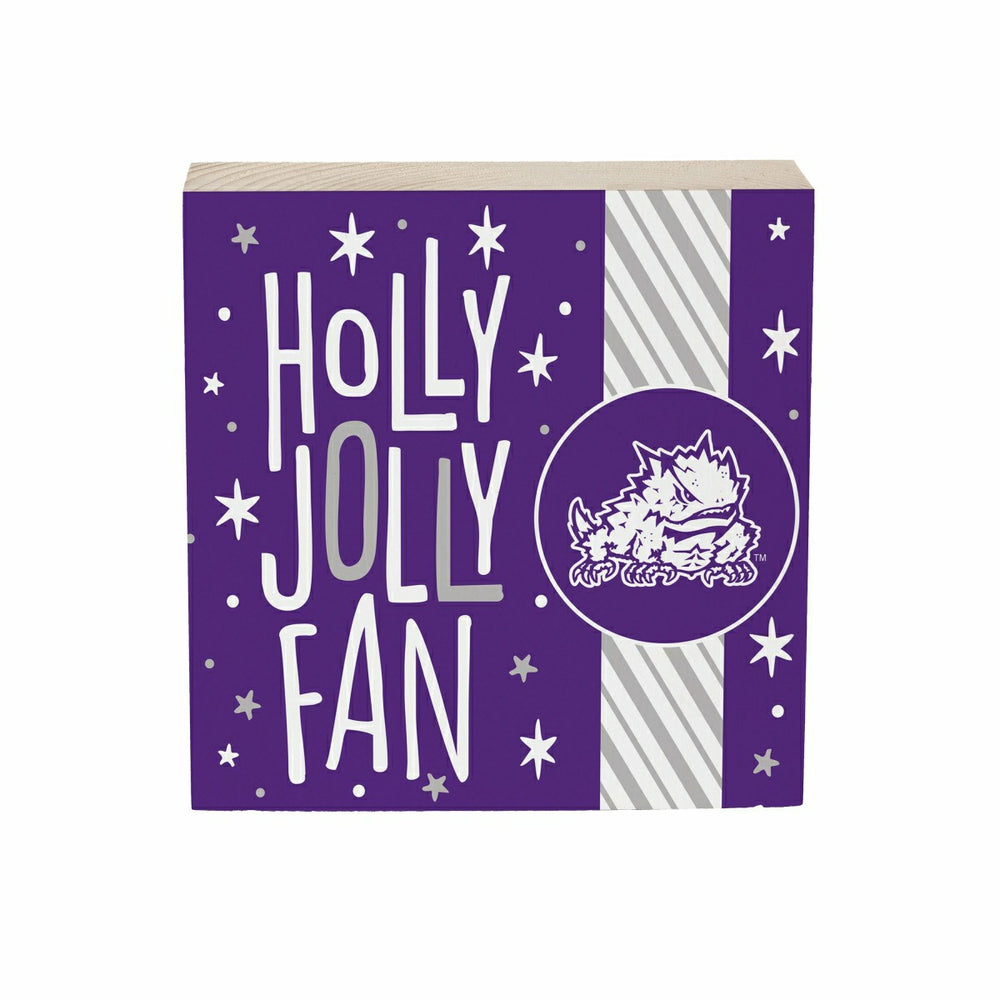 Texas Christian University Block, Holiday, 6x6 - Collegiate Home