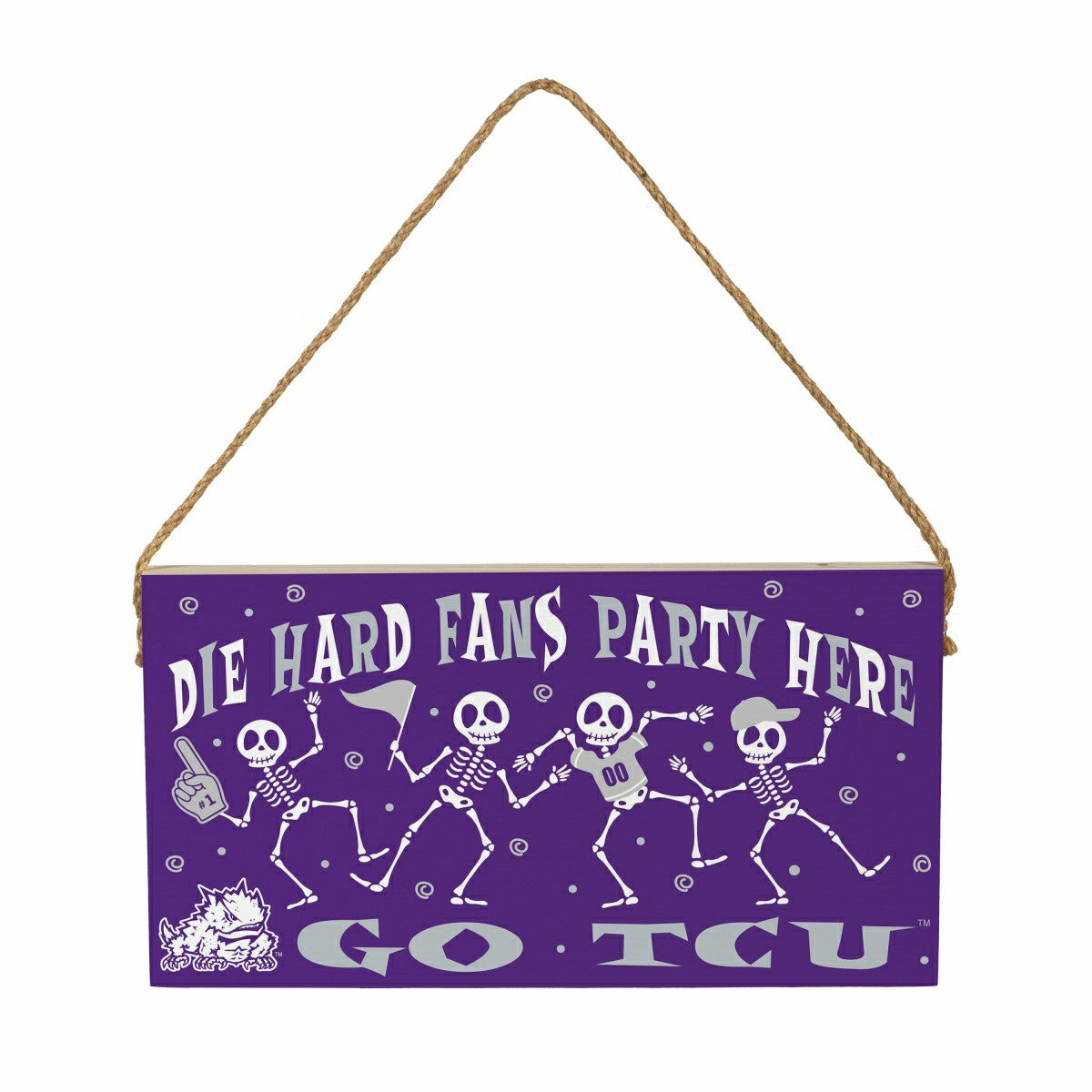 Texas Christian University Halloween Wood Wall Sign, 6x11 - Collegiate Home