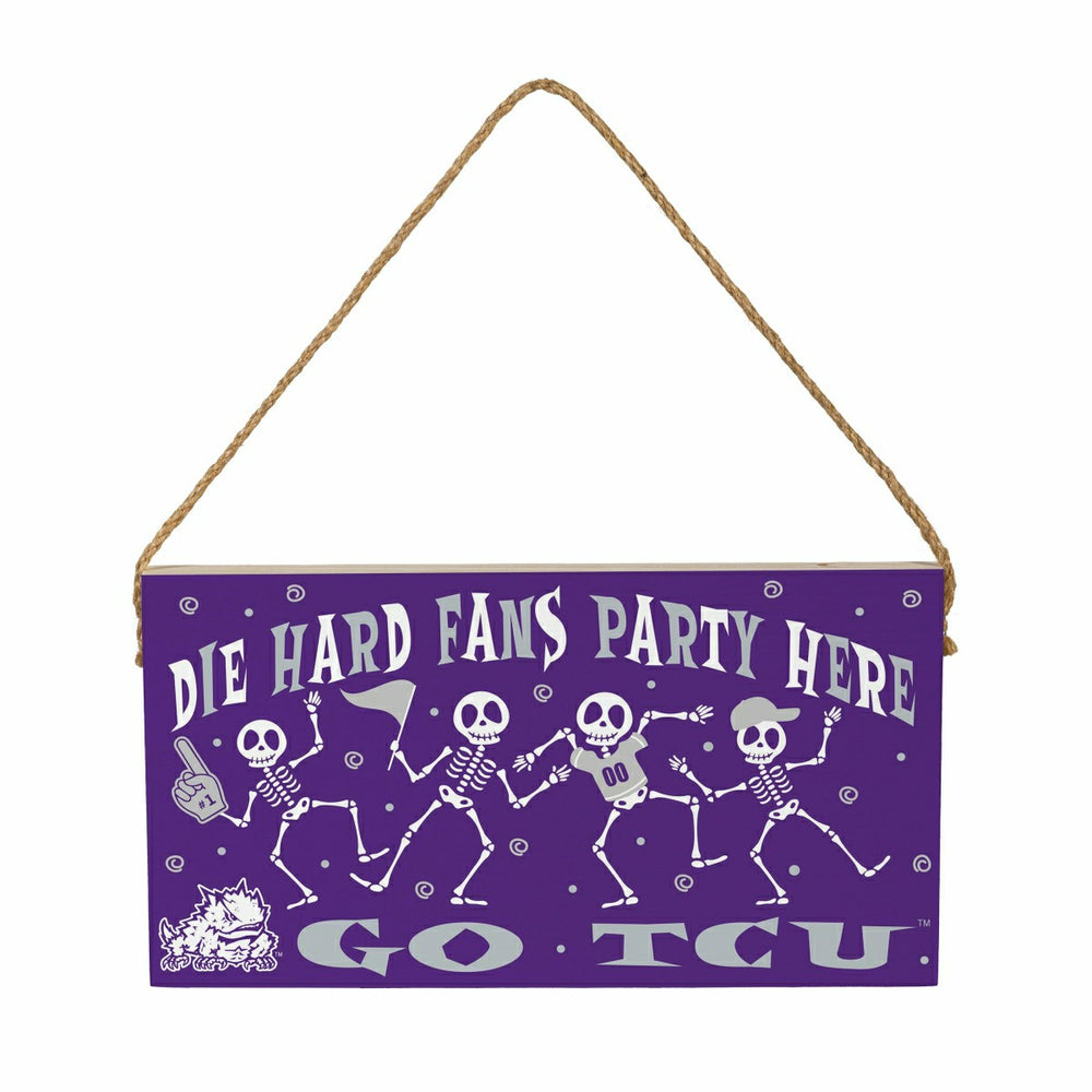 Texas Christian University Halloween Wood Wall Sign, 6x11 - Collegiate Home