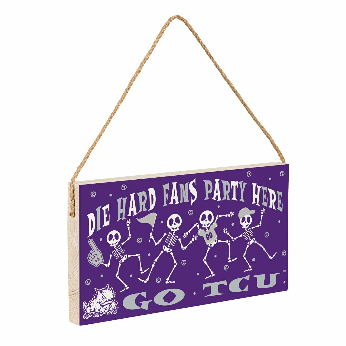 Texas Christian University Halloween Wood Wall Sign, 6x11 - Collegiate Home