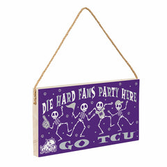 Texas Christian University Halloween Wood Wall Sign, 6x11 - Collegiate Home