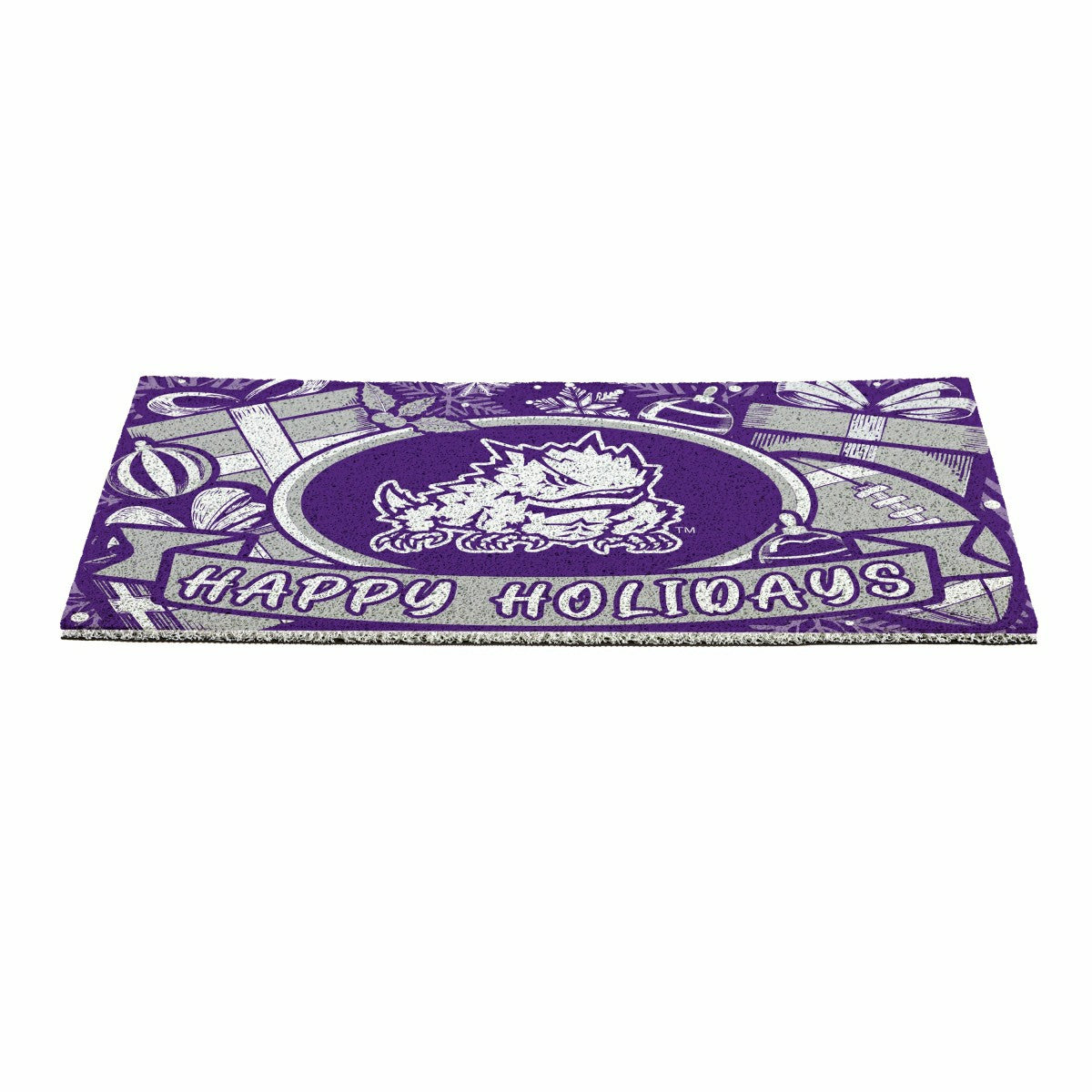 Texas Christian University Holiday PVC Mat, 28"x16" - Collegiate