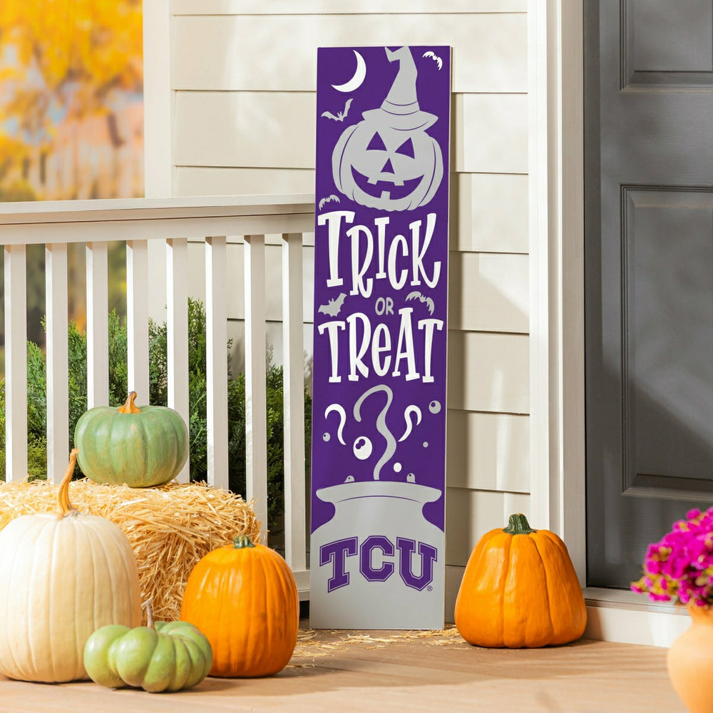 47" Double Sided Leaner, Texas Christian University, Halloween - Collegiate Home