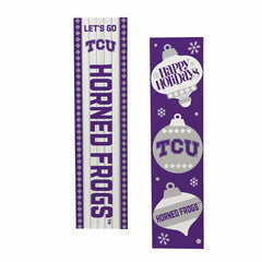 47" Double Sided Leaner, Texas Christian University, Christmas - Collegiate Home