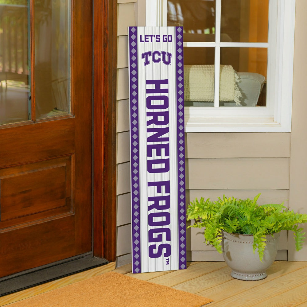 47" Double Sided Leaner, Texas Christian University, Christmas - Collegiate Home