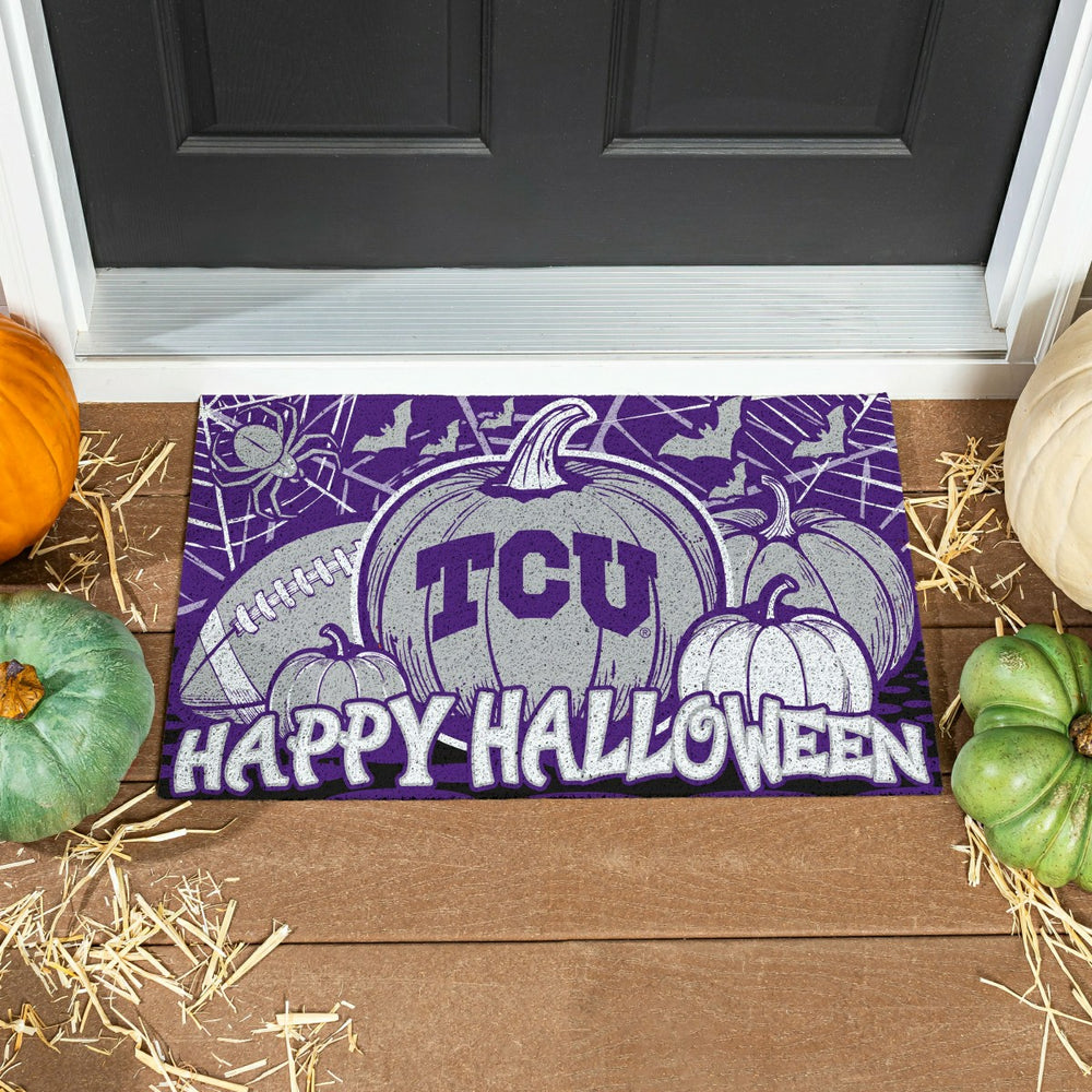 Texas Christian University Halloween PVC Mat, 28"x16" - Collegiate