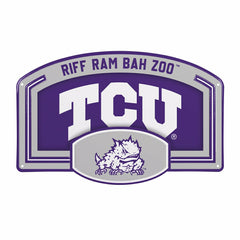 Texas Christian University USA Embossed Steel Wall Sign, 11" x 17" - Collegiate Home