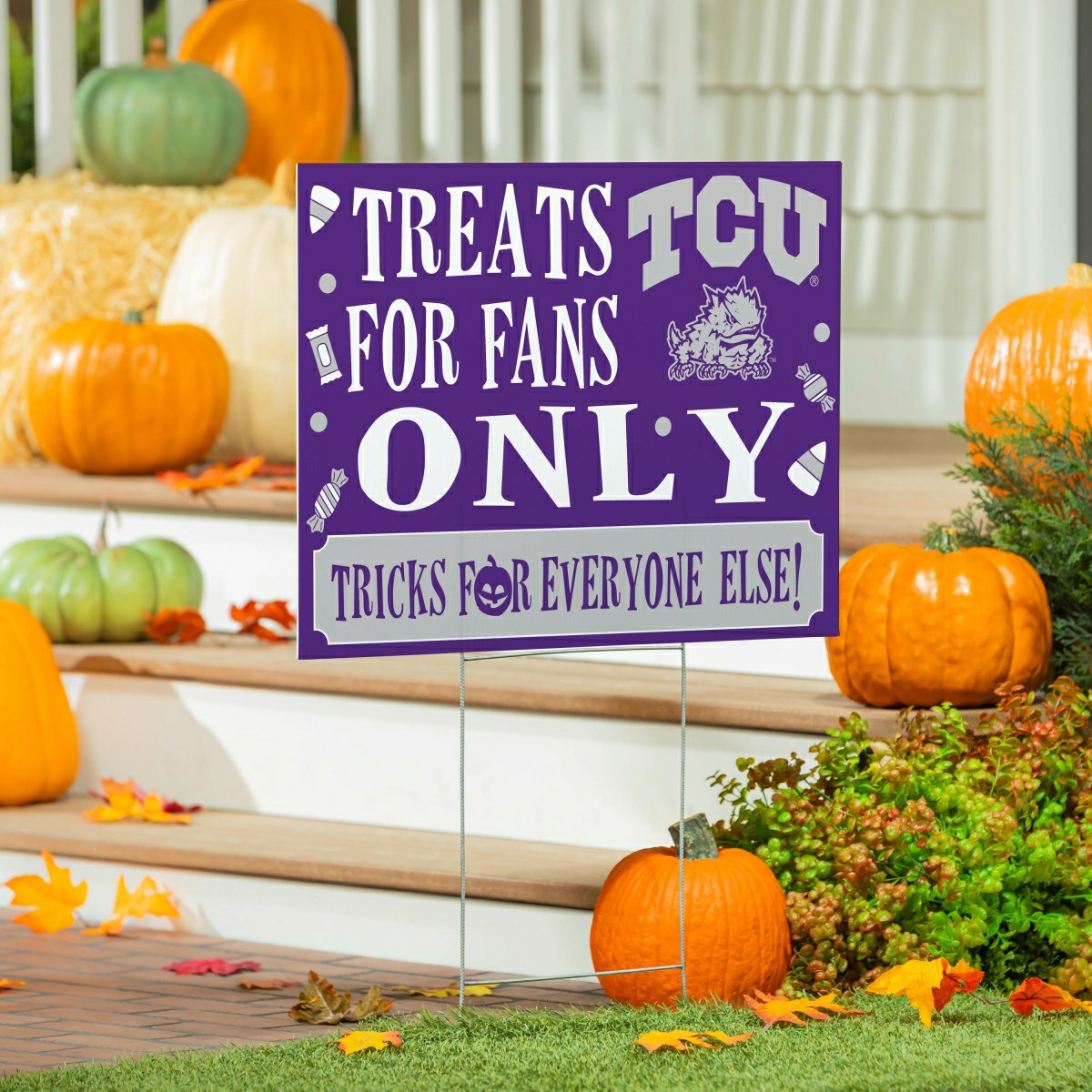 Texas Christian University Yard Sign, Halloween Treats for Fans - Collegiate Home