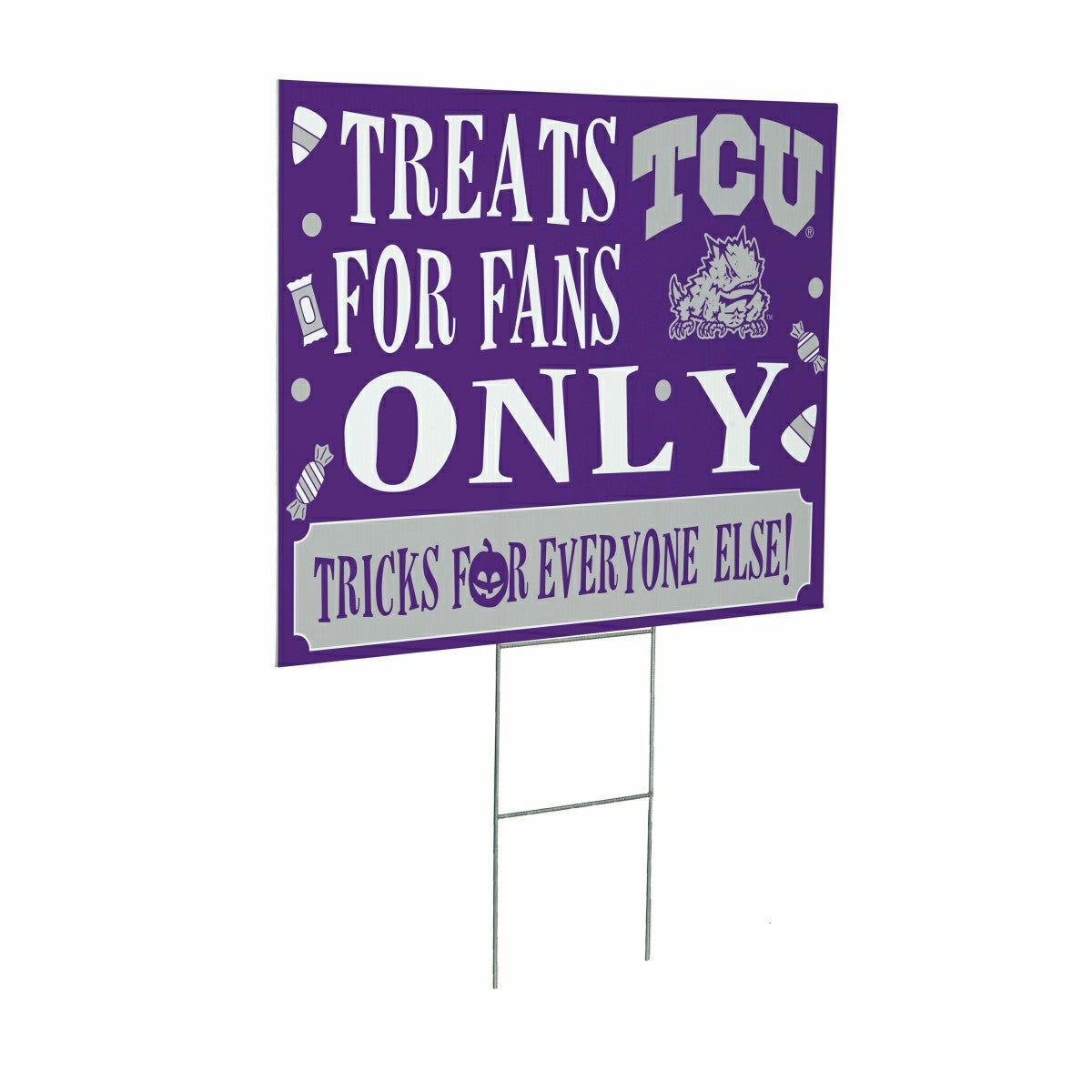 Texas Christian University Yard Sign, Halloween Treats for Fans - Collegiate Home