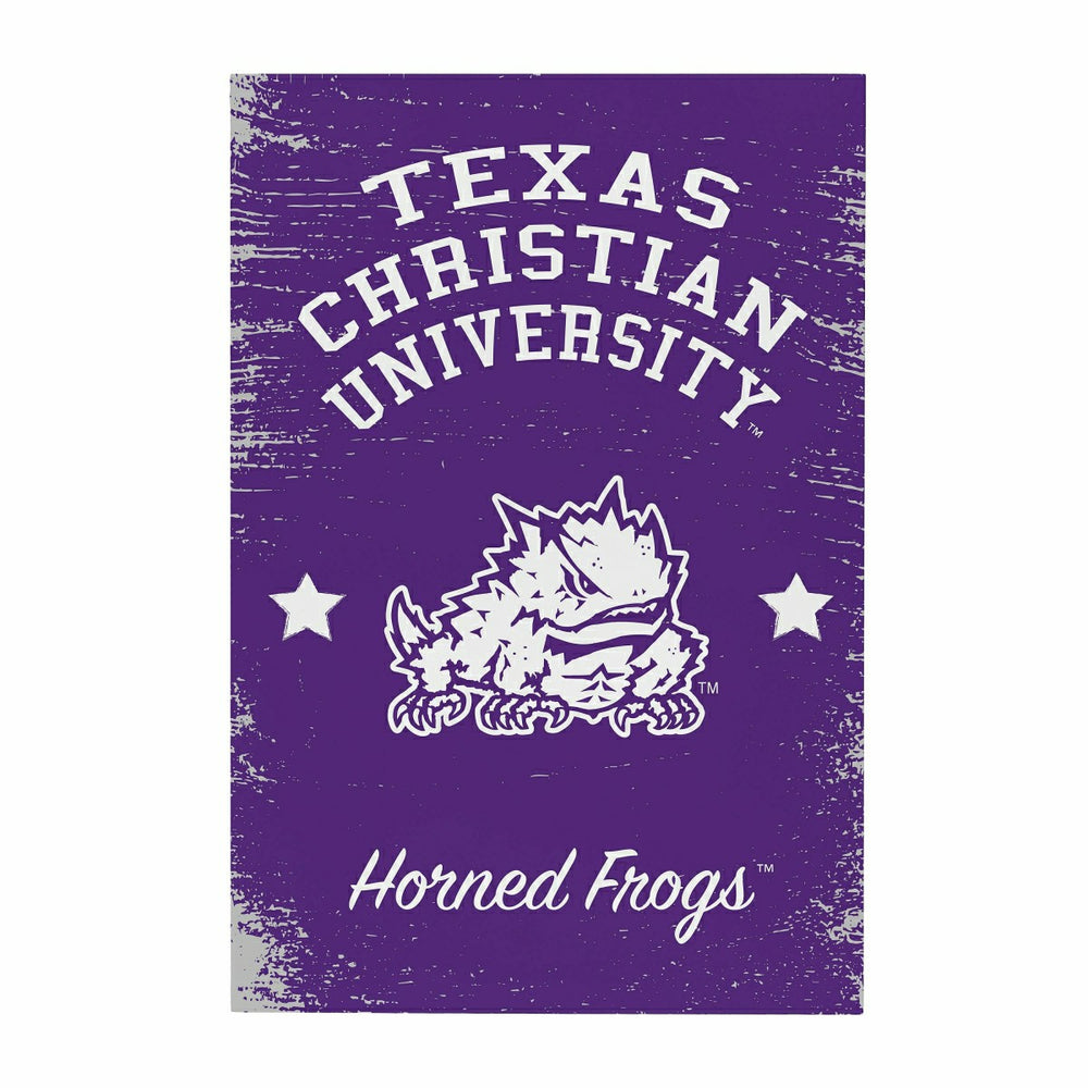 Texas Christian University Wood Wall Sign, 16x24 - Collegiate Home