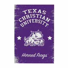 Texas Christian University Wood Wall Sign, 16x24 - Collegiate Home