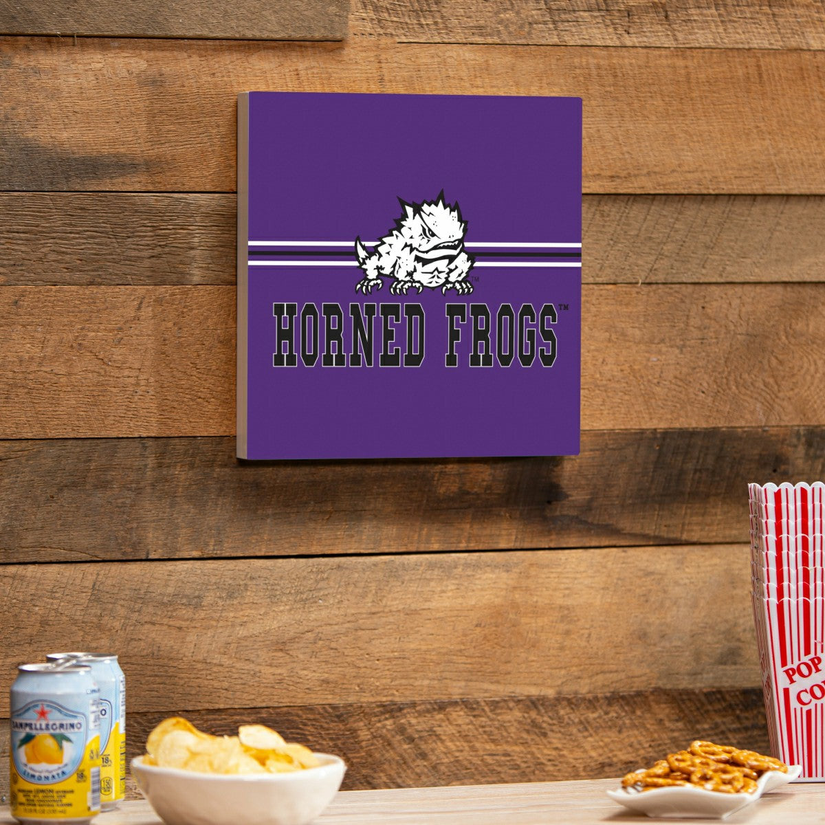 Texas Christian University Wood Wall Sign, 12x12 - Collegiate Home