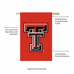 Texas Tech University Applique House Flag - Collegiate Home