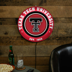 Texas Tech University, Metal Lite, Round - Collegiate