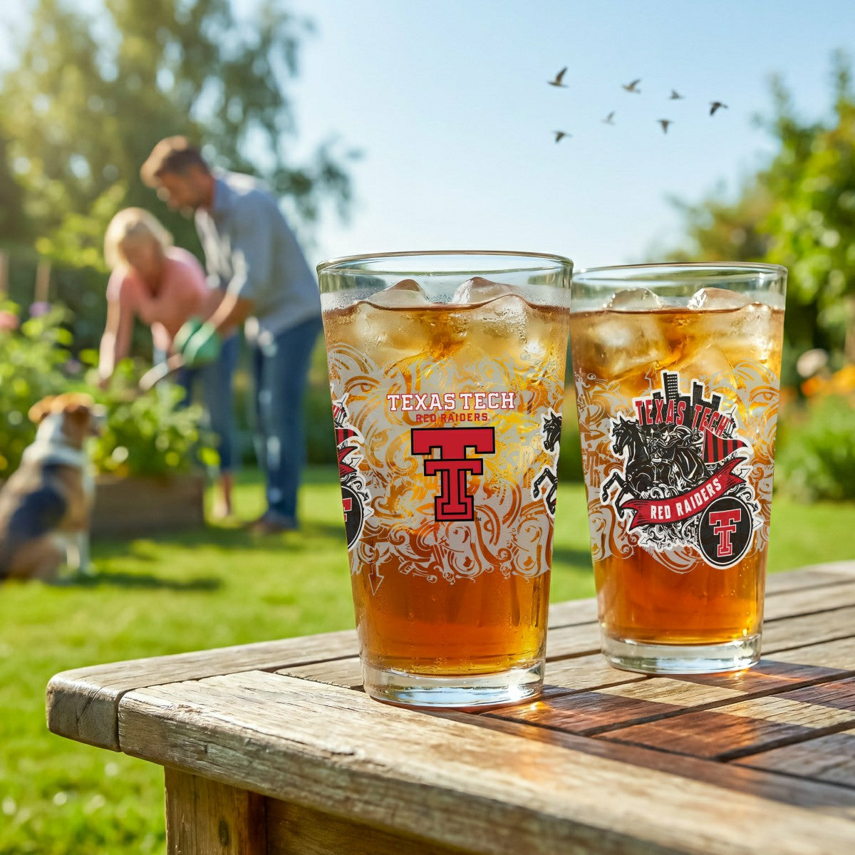 Texas Tech University 16oz Glass pint, Set of 2 - Collegiate Home