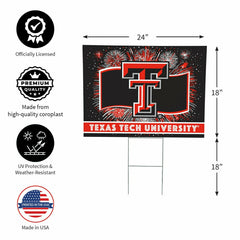 Texas Tech University Yard Sign, Patriotic - Collegiate Home