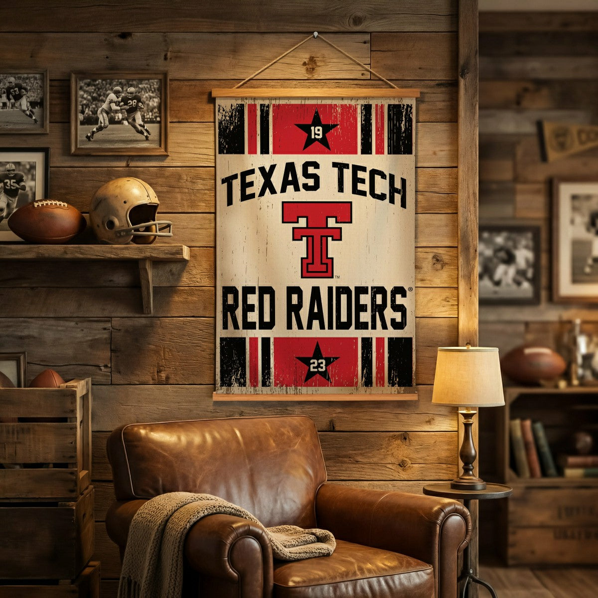 Texas Tech University, Canvas Wall Tapestry, Medium, 36x24 - Collegiate Home